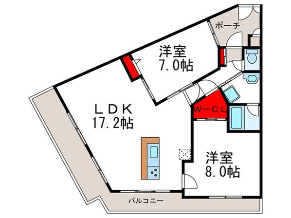 VERDURE千里山西参番館の物件間取画像